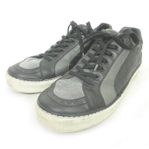 スニーカー モノグラム レザー メダリオン 7 1 グレー ブラック