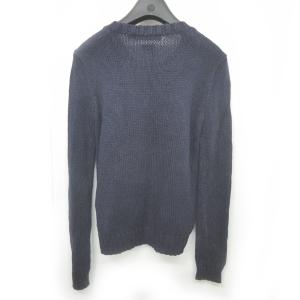 RALPH LAUREN ポロベアー ニットカットソー セーター ウール混 カシミヤ混 刺繍 長袖 紺 ネイビー S