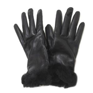 レザーグローブ レディース クラシック レザー ショーティ テック 17437BX 黒 ブラック 羊革