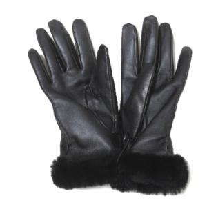 UGG australia レザーグローブ レディース クラシック レザー ショーティ テック 17437BX 黒 ブラック 羊革