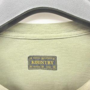 KAPITAL KOUNTRY カットソー Tシャツ 変形 切替 装飾 天竺 半袖 カーキ グリーン 系 1 S