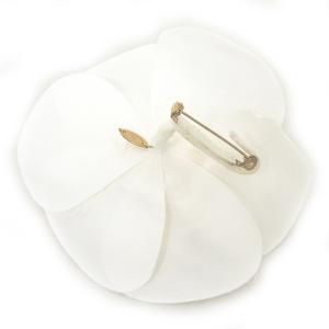 CHANEL カメリア コサージュ フラワーモチーフ ホワイト