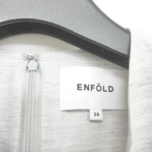 ENFOLD 17SS 300AS233-1290 メランジTOPミニマルレイヤードレス ワンピース 36 灰