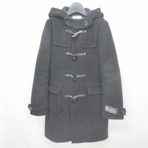 パイルメルトンミドルダッフルコート Vallombrosa地 コート ウール フード ネイビー