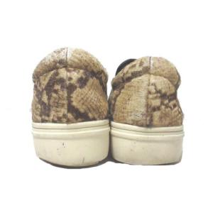 LANVIN en Bleu パイソン柄スリッポン 23cm ブラウン 