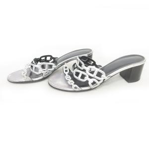 HERMES シェーヌダンクル サンダル 36 シルバー