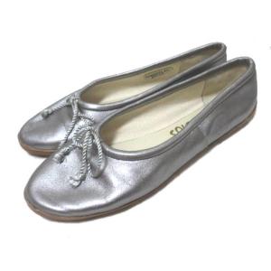 フラットシューズ 8M ガンメタ