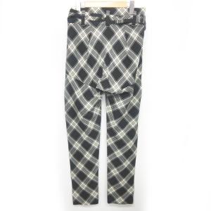 ISSEY MIYAKE チェックウールパンツ 変形デザイン ストレッチ ブラック