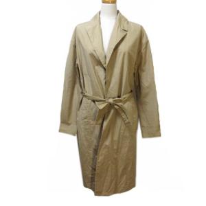 ボタンレスロングコート 36 ベージュ