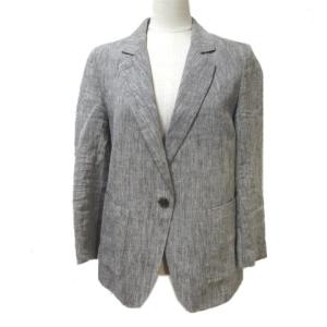リネンテーラードジャケット グレー