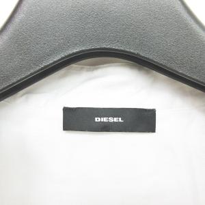 DIESEL ロゴストラップバンドカラーシャツ S ホワイト