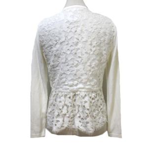 ANAYI 101618-16-310-01-380 近年 カーディガン 刺繍 38 M ホワイト IBO15