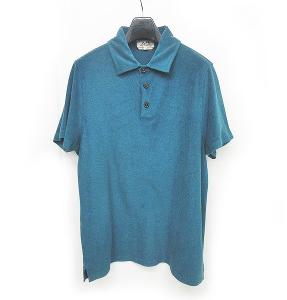 ポロシャツ パイル地 M ブルー