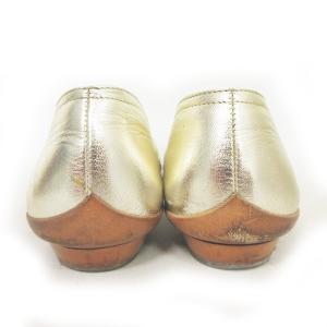 Salvatore Ferragamo フラットシューズ レザー ストラップ ベルト 7 ゴールド