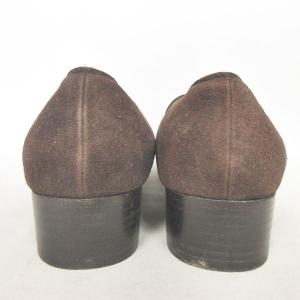 Salvatore Ferragamo ガンチーニ ビットローファー スエード レザー スクエアトゥ 革靴 茶 ブラウン 7 1