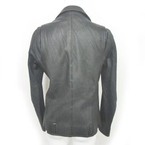 DIGAWEL ダブルライダースジャケット ブルゾン カウレザー 牛革 ブラック 0