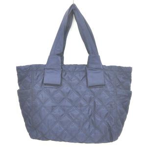 MARC JACOBS ロゴナイロンキルティングトートバッグ ネイビー
