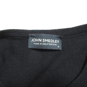JOHN SMEDLEY ウールニットカーディガン ブラック