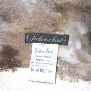 Faliero Sarti ストール 総柄 ペイント ピンク系 モダール リネン