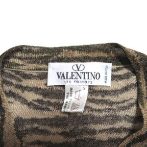 VALENTINO アンサンブルニット トラ柄 ラメ 44 Lサイズ相当 ブラウン RRR X