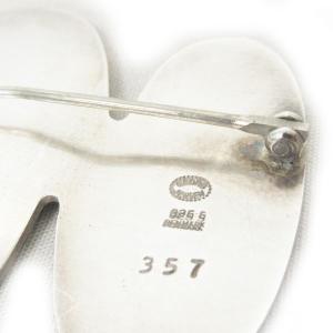 GEORG JENSEN 357 ピンブローチ デザイン シルバー 925 WY 