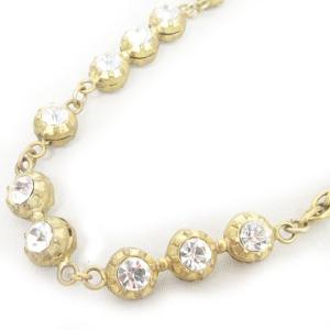 CHANEL ヴィンテージ 1982 オールド チェーンネックレス ボール ラインストーン ゴールド