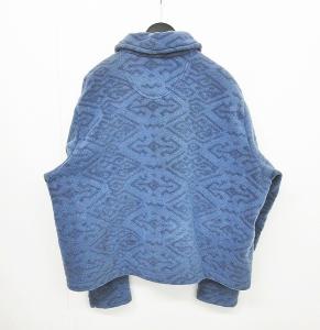 WOOLRICH フリースジャケット コート ネイティブ柄 青系 ブルー L RRR 1118