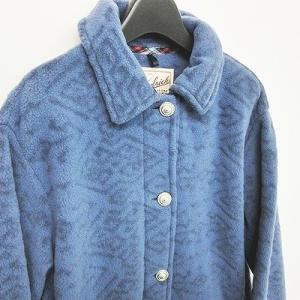 WOOLRICH フリースジャケット コート ネイティブ柄 青系 ブルー L RRR 1118