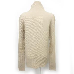 ISSEY MIYAKE カットソー 長袖 プリーツ加工 ハイネック ベージュ