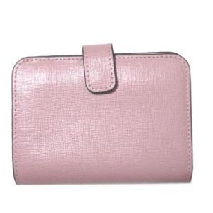 FURLA 美品 二つ折り財布 小銭入れ L字ファスナー ロゴ バビロン レザー ピンク X