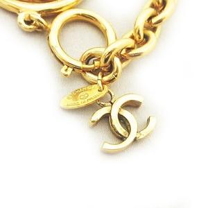 CHANEL ヴィンテージ マトラッセ ココマーク ブレスレット チェーン GP 5 ラウンド ゴールド