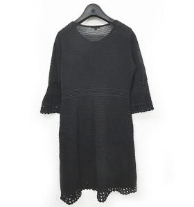 TO BE CHIC 近年モデル ロング カーディガン レース 五分袖 40 ブラック