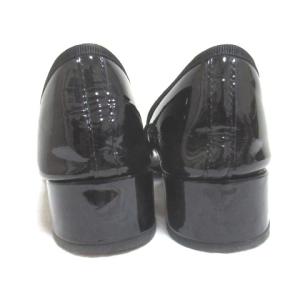 Repetto リボンエナメルレザーパンプス 38 ブラック