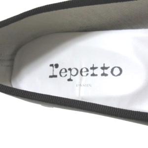 Repetto リボンエナメルレザーパンプス 38 ブラック