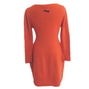 LANVIN en Bleu バックリボンニットワンピース レッド