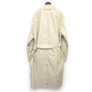 Aquascutum 英国製 アクア5 Aqua5 ステンカラーコート ジャケット ロング 裏地 チェック ベルト付 ベージュ 34 ECR11