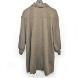Leilian 美品 カシミヤ ロングコート ジャケット ダブル 飾りボタン ブラウン 系 11 ECR12