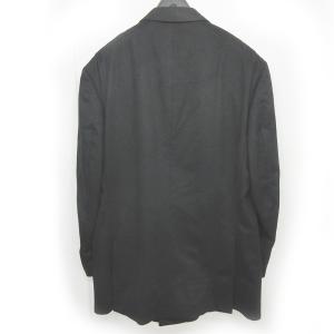 VALENTINO GARAVANI ヴィンテージ カシミヤ100% チェスターコート ジャケット 裏地 ロゴ柄 ダブル 黒 ブラック 52 ECR12 1210