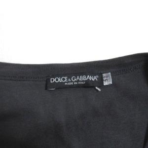 DOLCE&GABBANA ダメージ加工Tシャツ 52 チャコールグレー