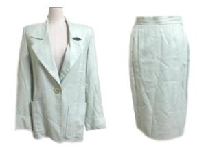 COUTURE スーツ スカート ジャケット 1B ひざ丈 タイト グリーン