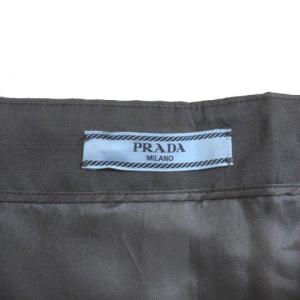 PRADA 15年 スカート ミニ 台形 ライン 40 グレー