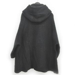 Y's ヨウジヤマモト モヘヤニットコート ジャケット ロング ウール混 フード ブラック 2 1220