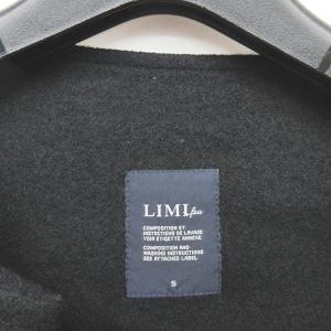 LIMI feu ロングコート ポンチョ ウール 切替 パッチワーク 刺繍 変形デザイン ブラック