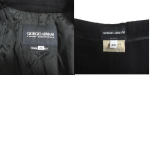 GIORGIO ARMANI スーツセットアップ 1B ウール ジャケット 38 スラックス 40 ブラック