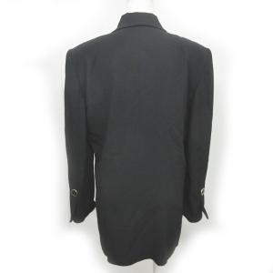 Christian Dior ヴィンテージ テーラードジャケット ブレザー ロング エンブレム 刺繍 1ボタン ブラック M
