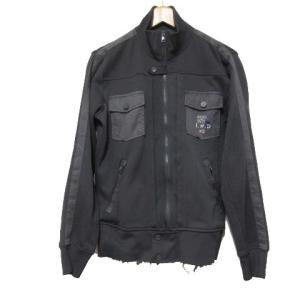 DIESEL ブルゾン トラックジャケット ジャージ ジップアップ カットオフ ライン グレー S