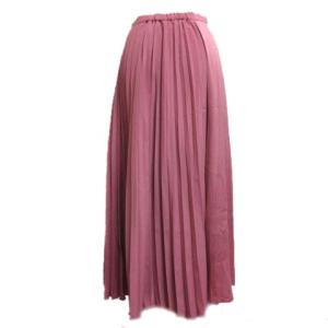 Diagram 19AW ロングスカート プリーツ マキシ丈 ラップ巻き風 ピンク 36