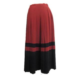 Diagram タグ付 18AW ロングスカート トリアセ切替プリーツスカート マキシ丈 ブラウン ブラック 38