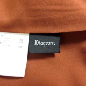 Diagram タグ付 18AW ロングスカート トリアセ切替プリーツスカート マキシ丈 ブラウン ブラック 38