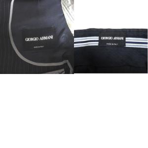 GIORGIO ARMANI スーツ セットアップ シングル ストライプ ネイビー テーラードジャケット スラックス